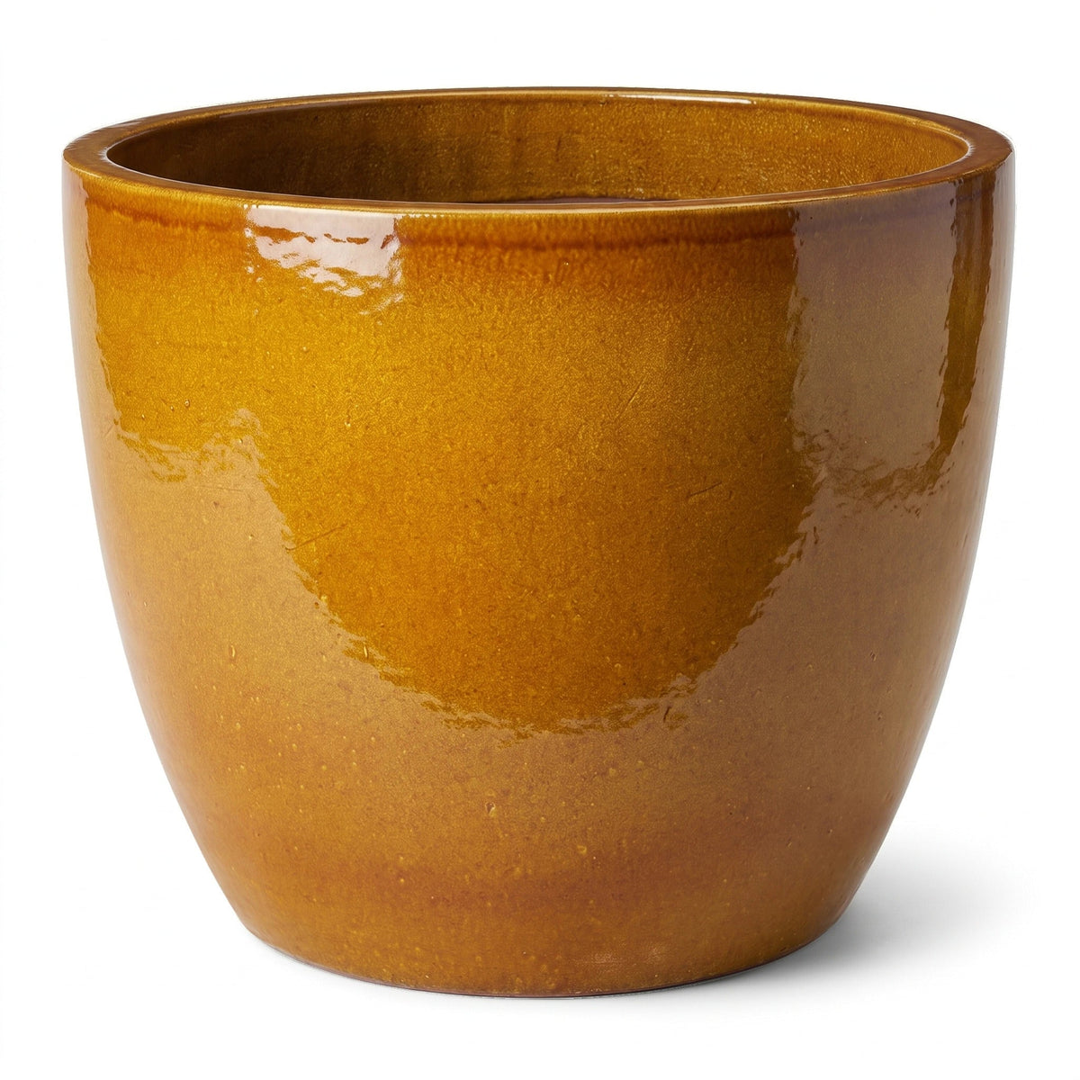 Doniczka ceramiczna LANCELOT - Miodowa - XXL (70 cm x 60 cm)