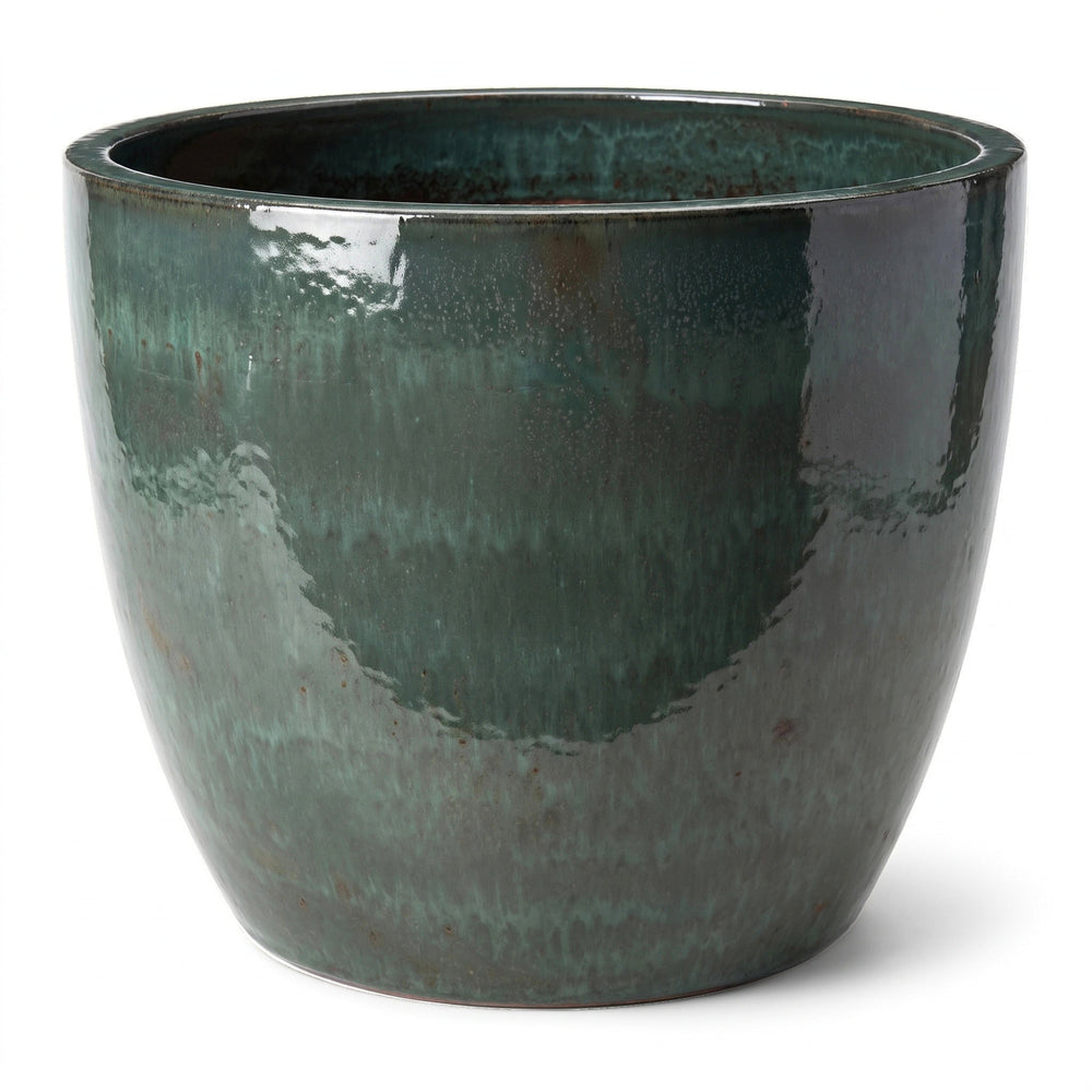 Doniczka ceramiczna LANCELOT - Nefrytowa - XXL (70 cm x 60 cm)