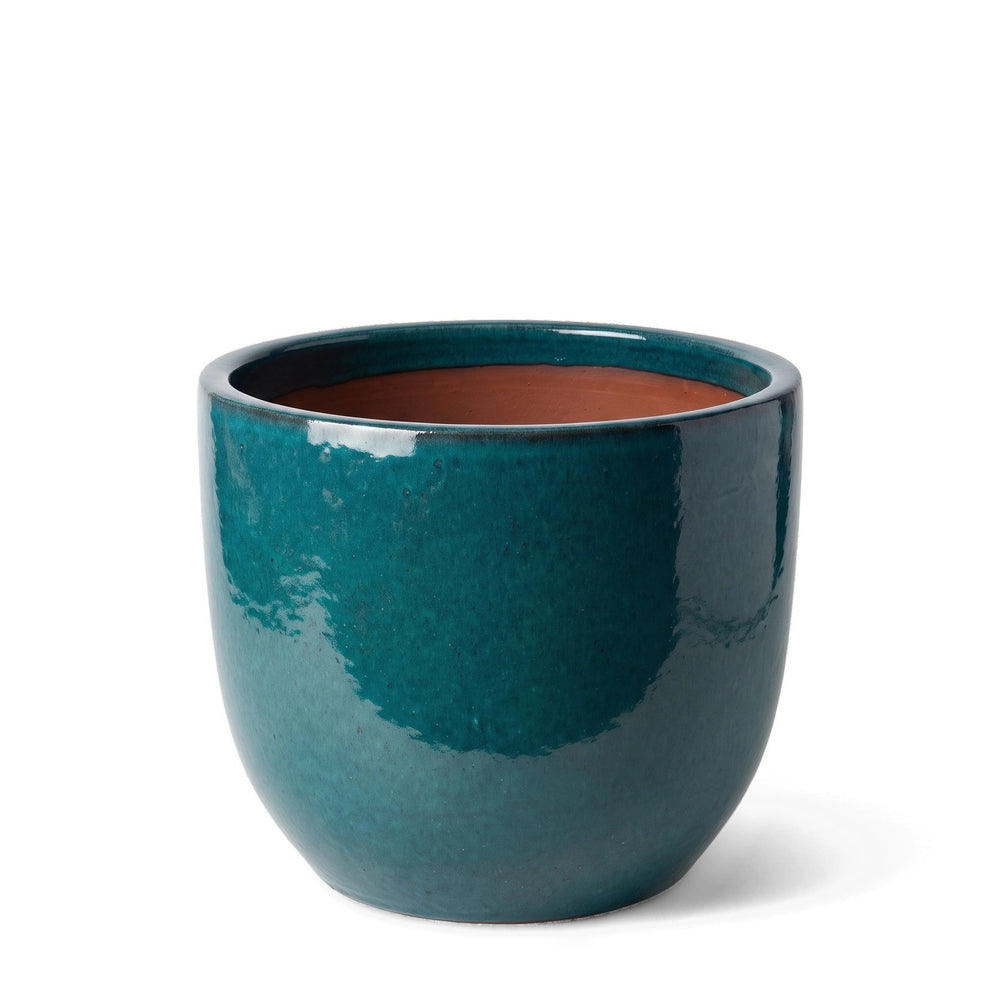 Doniczka ceramiczna LANCELOT - Tropikalna laguna - L (48 cm x 43 cm)