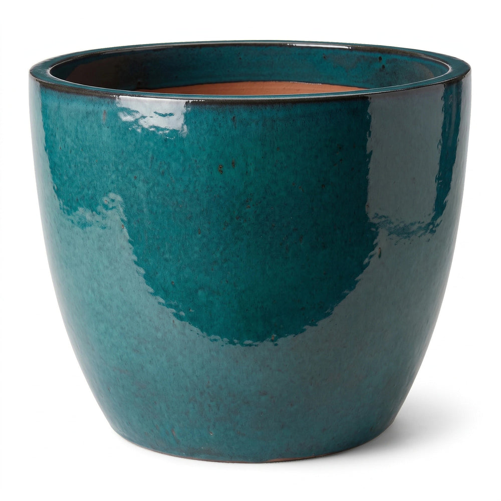 Doniczka ceramiczna LANCELOT - Tropikalna laguna - XXL (70 cm x 60 cm)