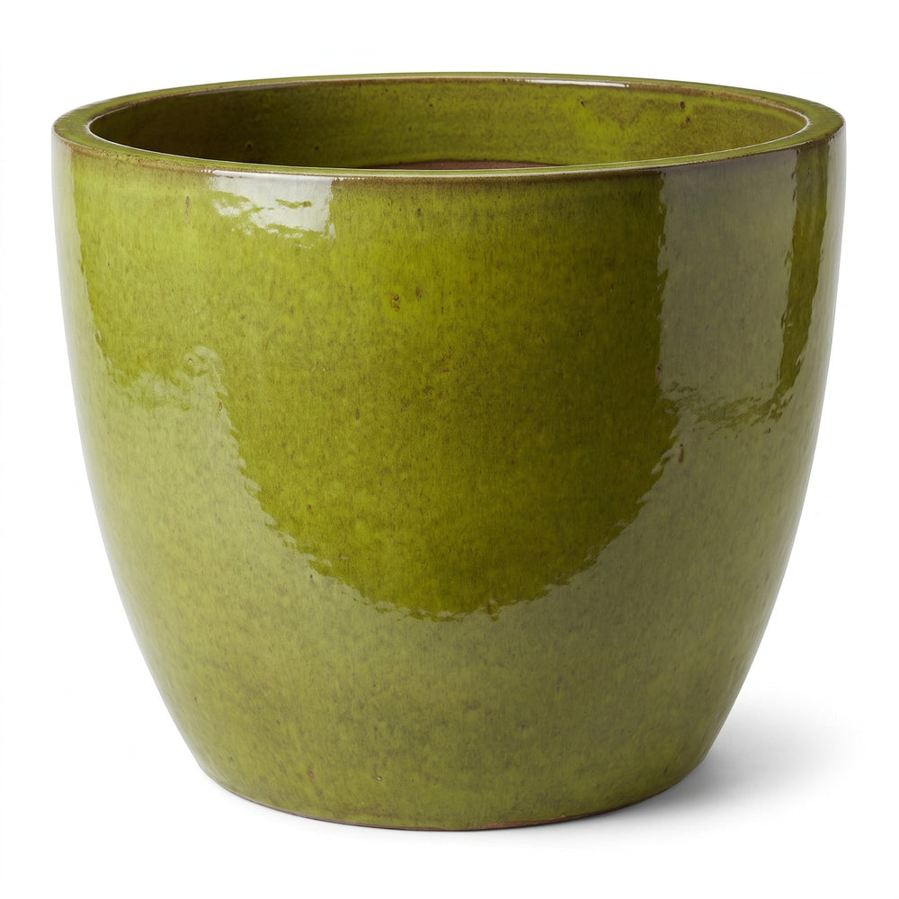 Doniczka ceramiczna LANCELOT - Tropikalna zieleń - XXL (70 cm x 60 cm)