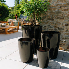 Keramicky květináč Mazarin - Černá