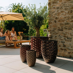 Doniczka ceramiczna MEROVEE - ceglasta