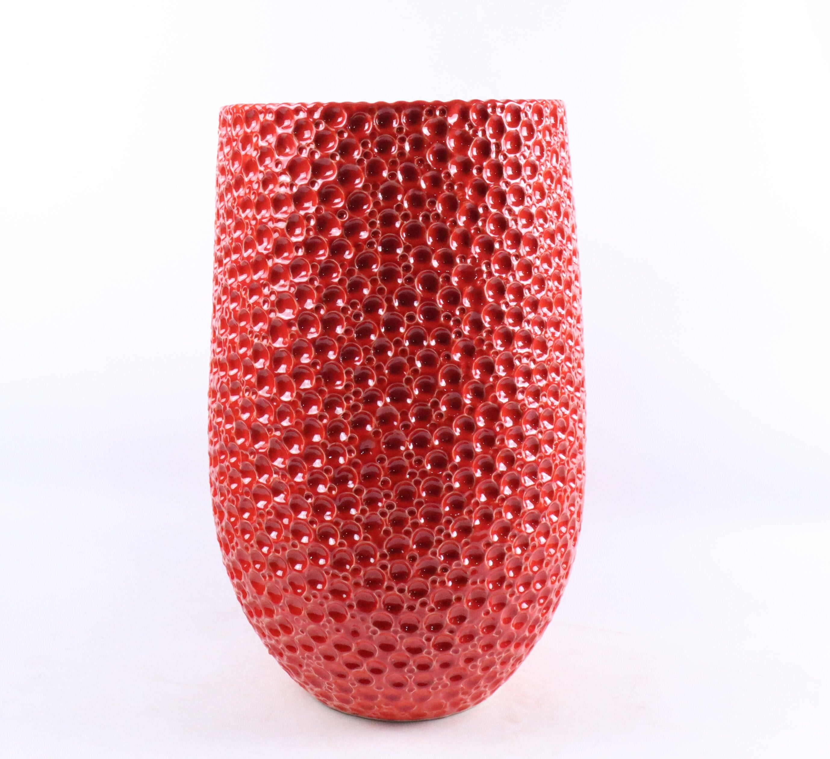 Doniczka ceramiczna Paryż - czerwona