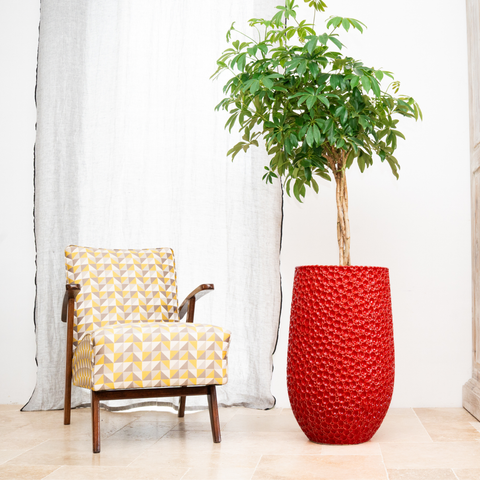 Doniczka ceramiczna Paryż - czerwona