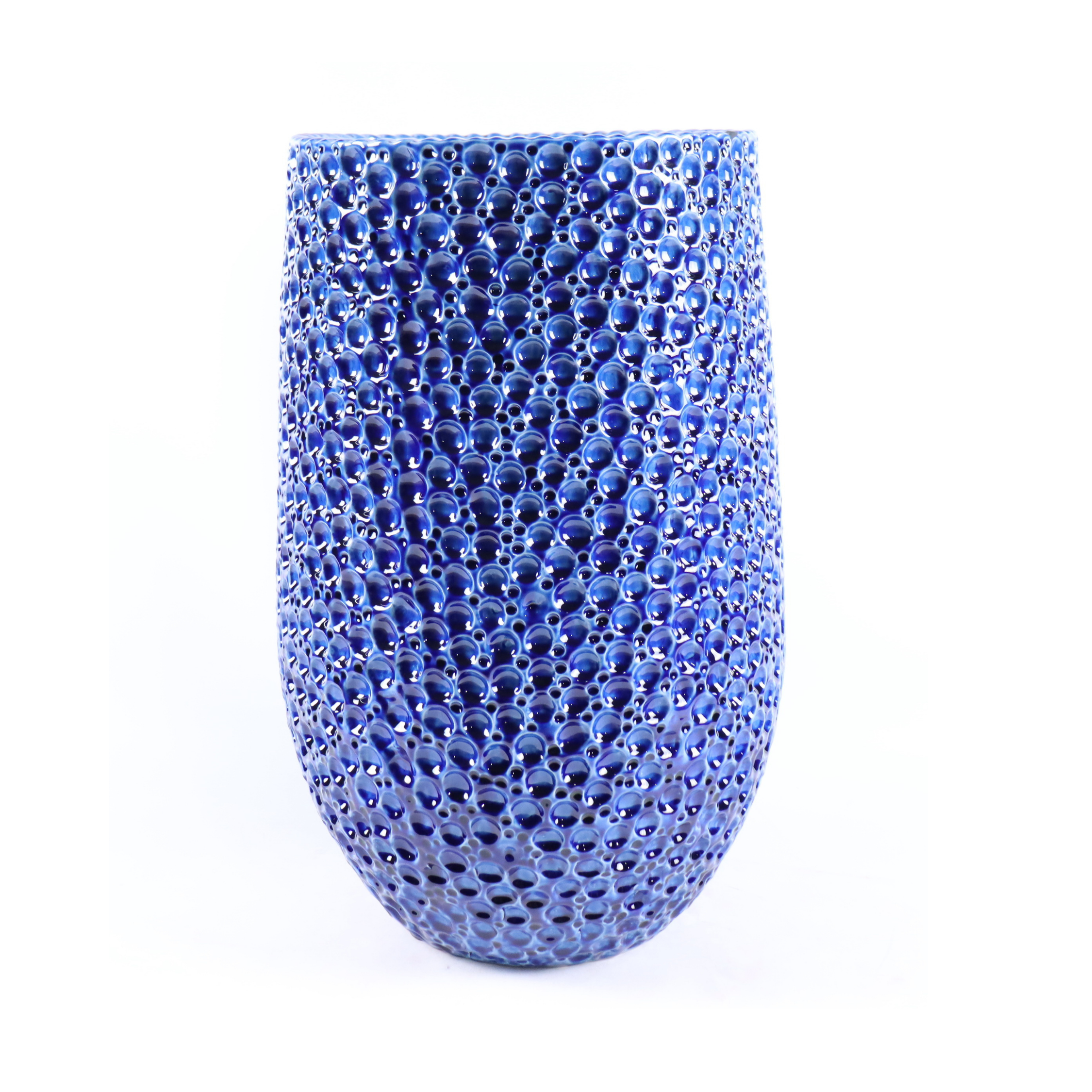 Doniczka ceramiczna Paryż - niebieska