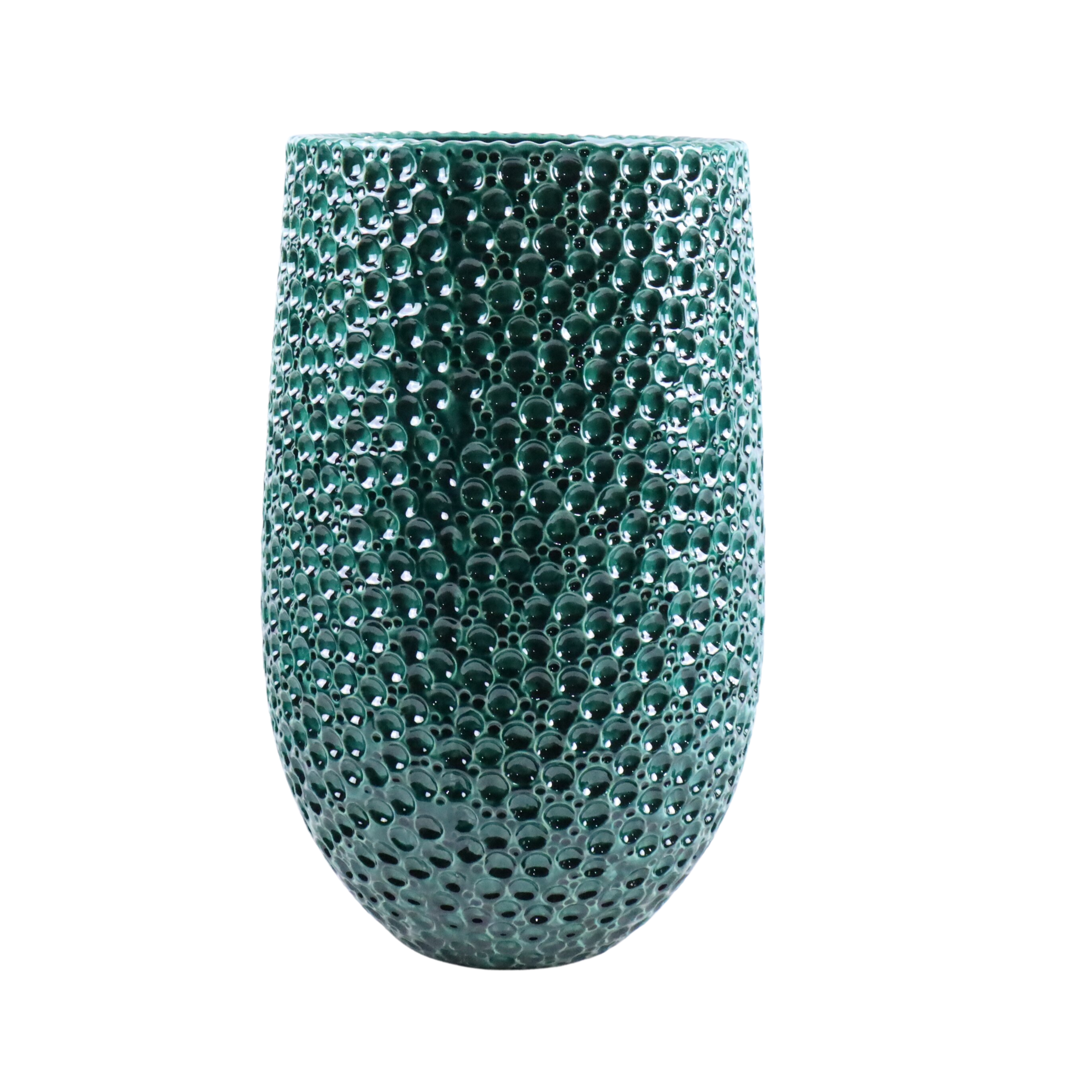 Ceramiczna doniczka Paryż - Ciemnozielona