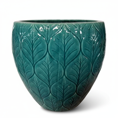 Doniczka ceramiczna Artemis Turquoise - ręcznie wykonana, szkliwiona doniczka z terakoty