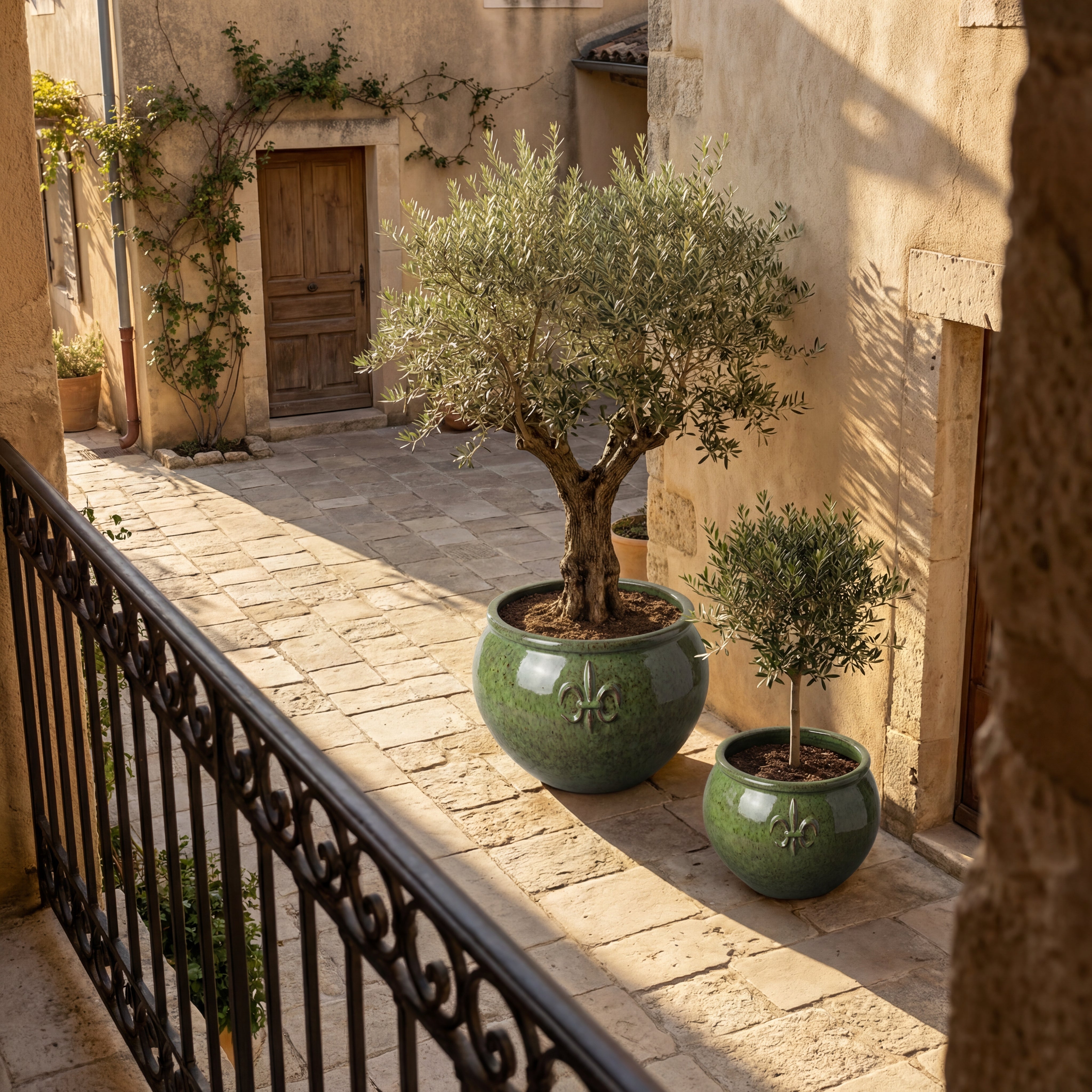 Doniczka ceramiczna Clovis - Tropická zelená