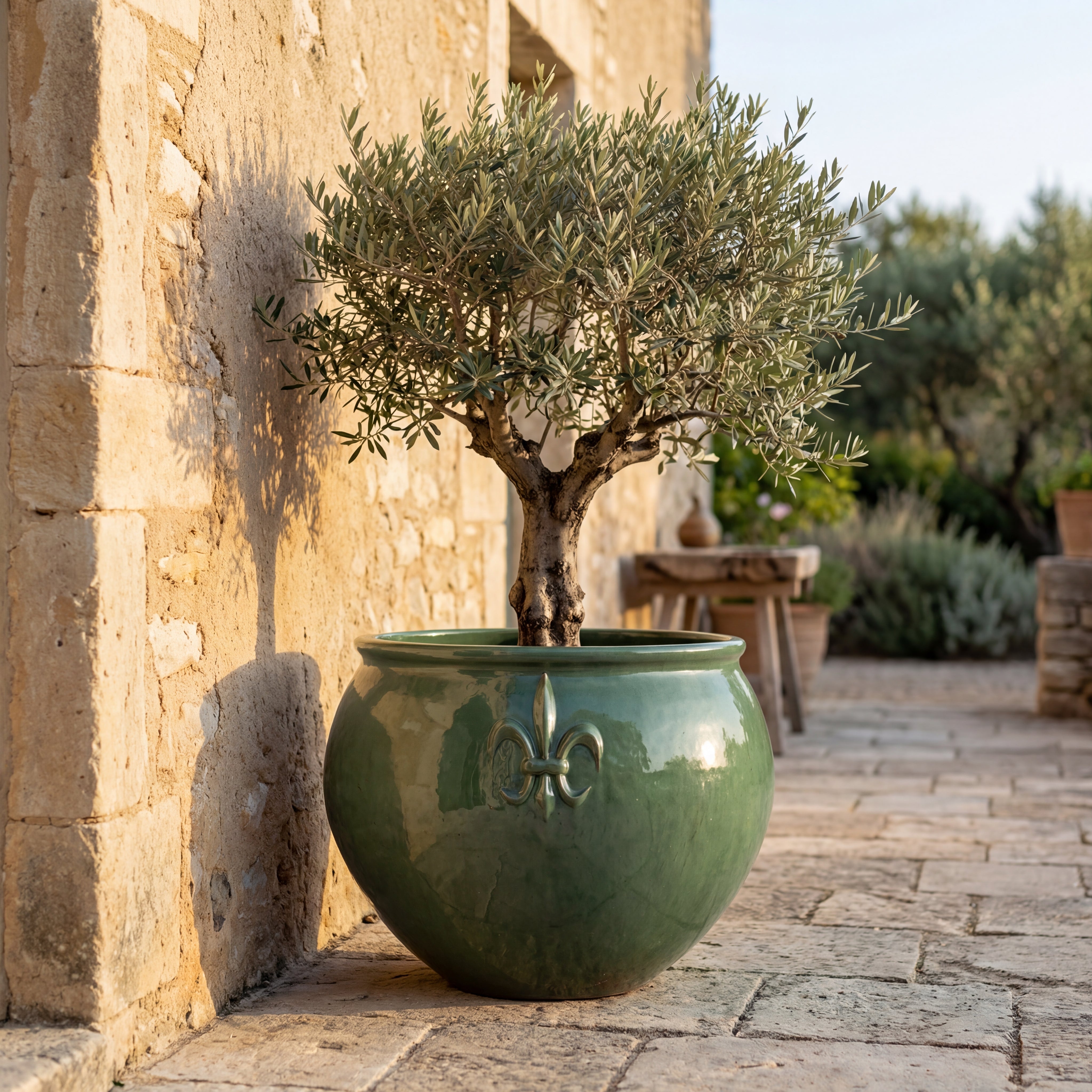 Keramický květináč Clovis - Ledově modrá