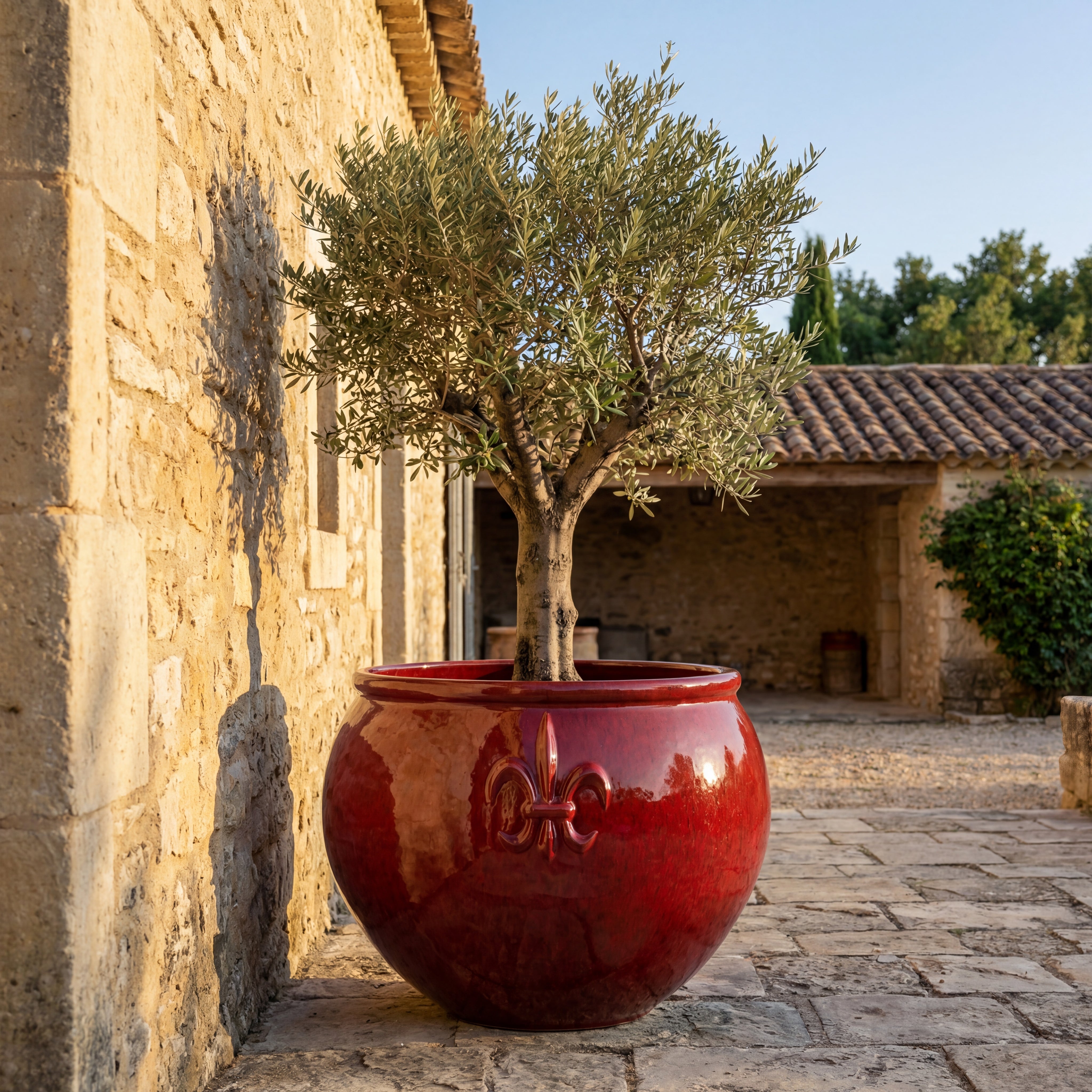 Doniczka ceramiczna Clovis - Tropikalna zieleń