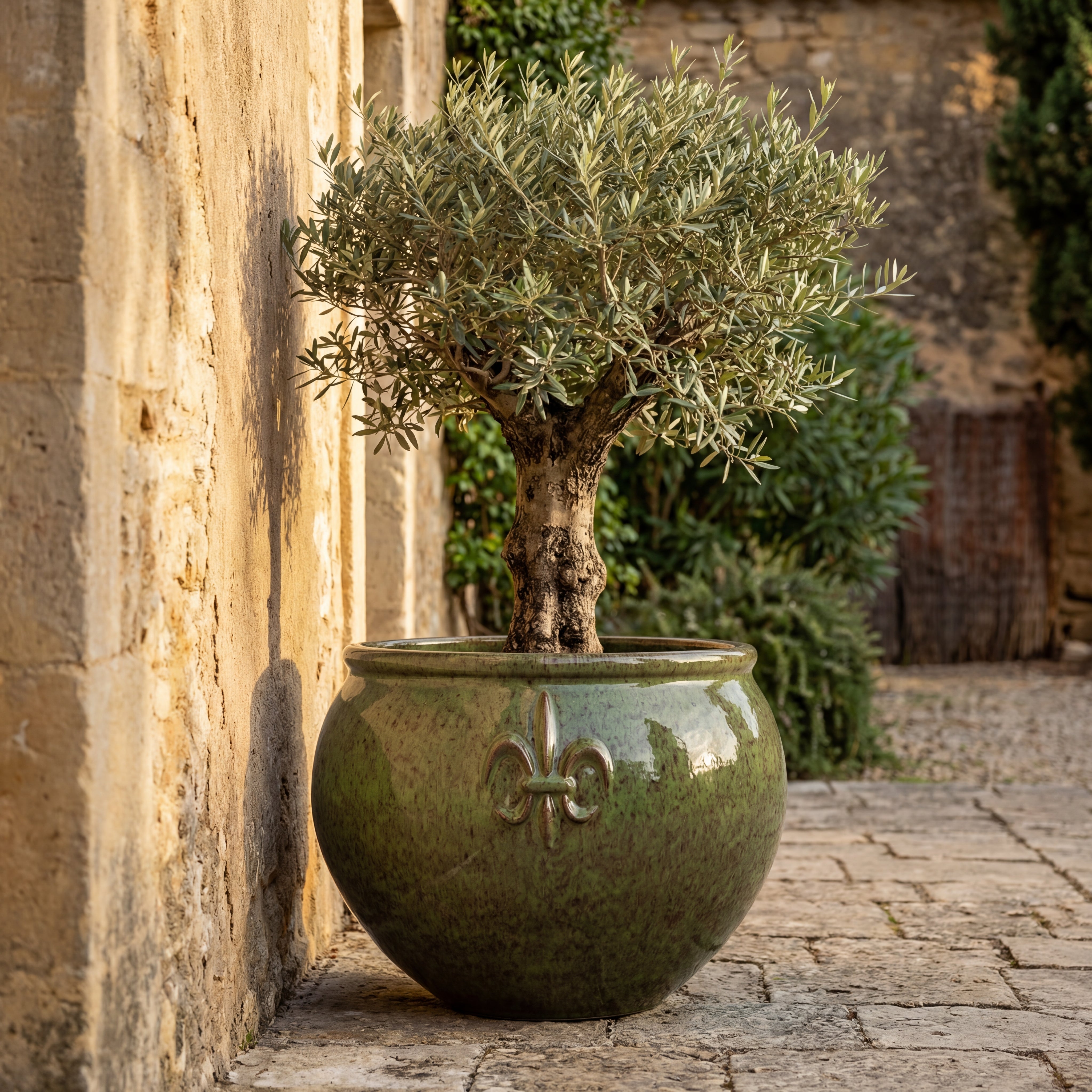 Doniczka ceramiczna Clovis - Tropická zelená