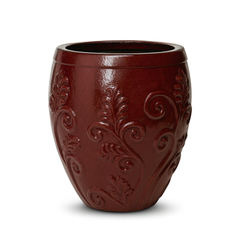 Ceramiczna doniczka Gaia - Ceglasta czerwień