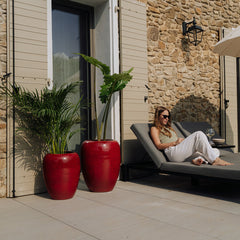 Doniczka ceramiczna Galilee - tropikalna czerwień