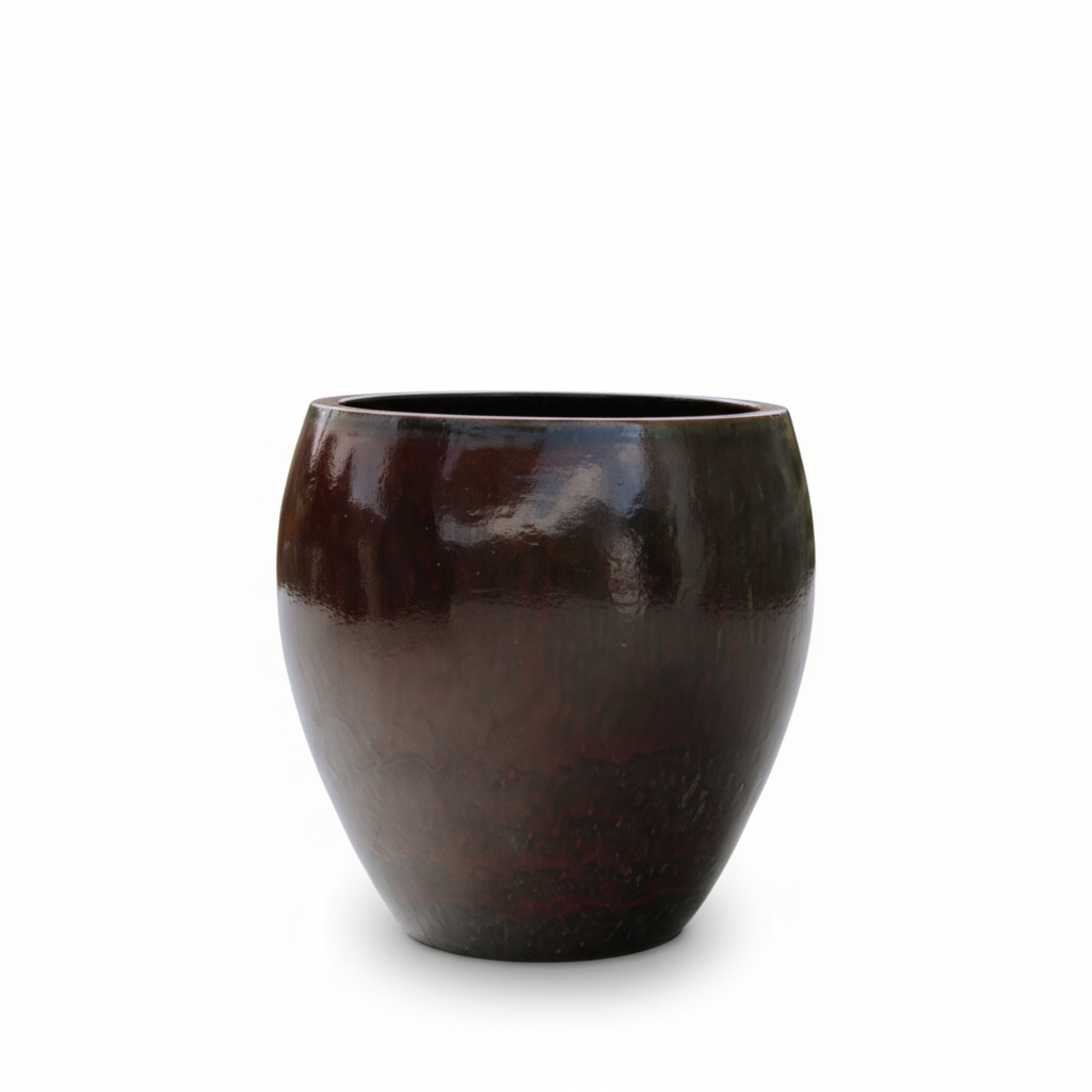 Keramický květináč LAFONTAINE - Cihlově červená