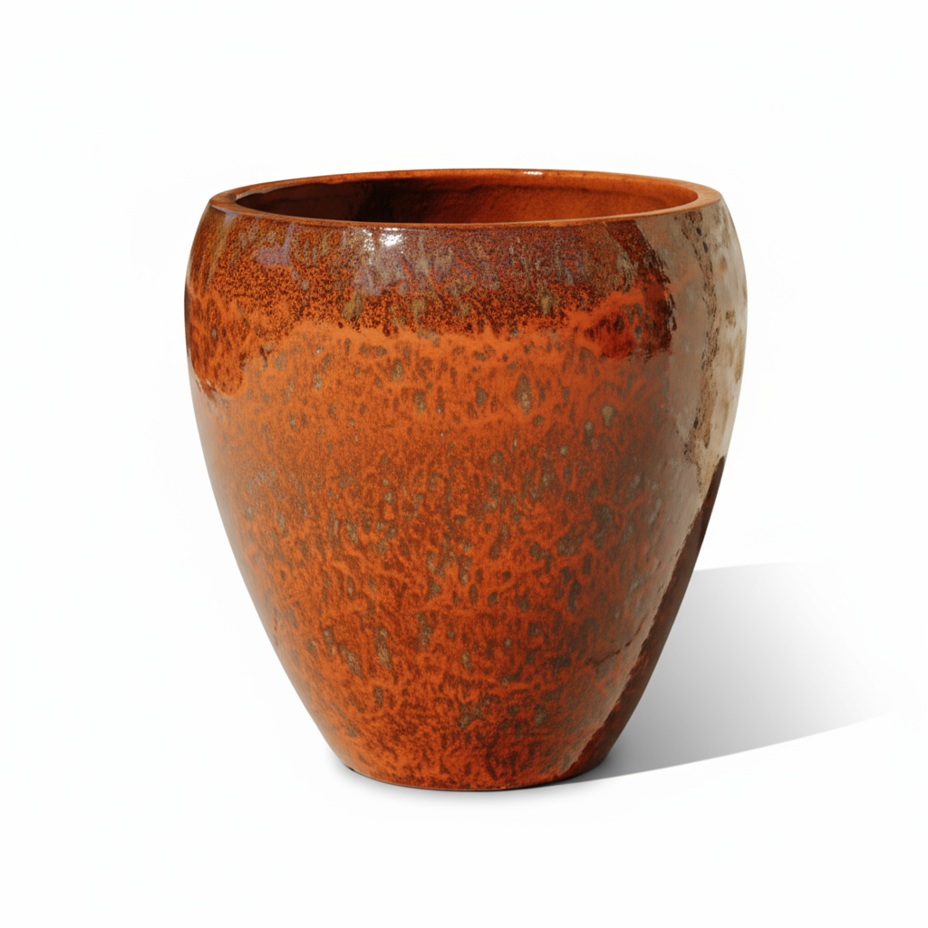 Ceramiczna doniczka LAFONTAINE - Jesienna pomarańcza