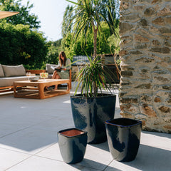 Doniczka ceramiczna VAUBAN - Morski błękit