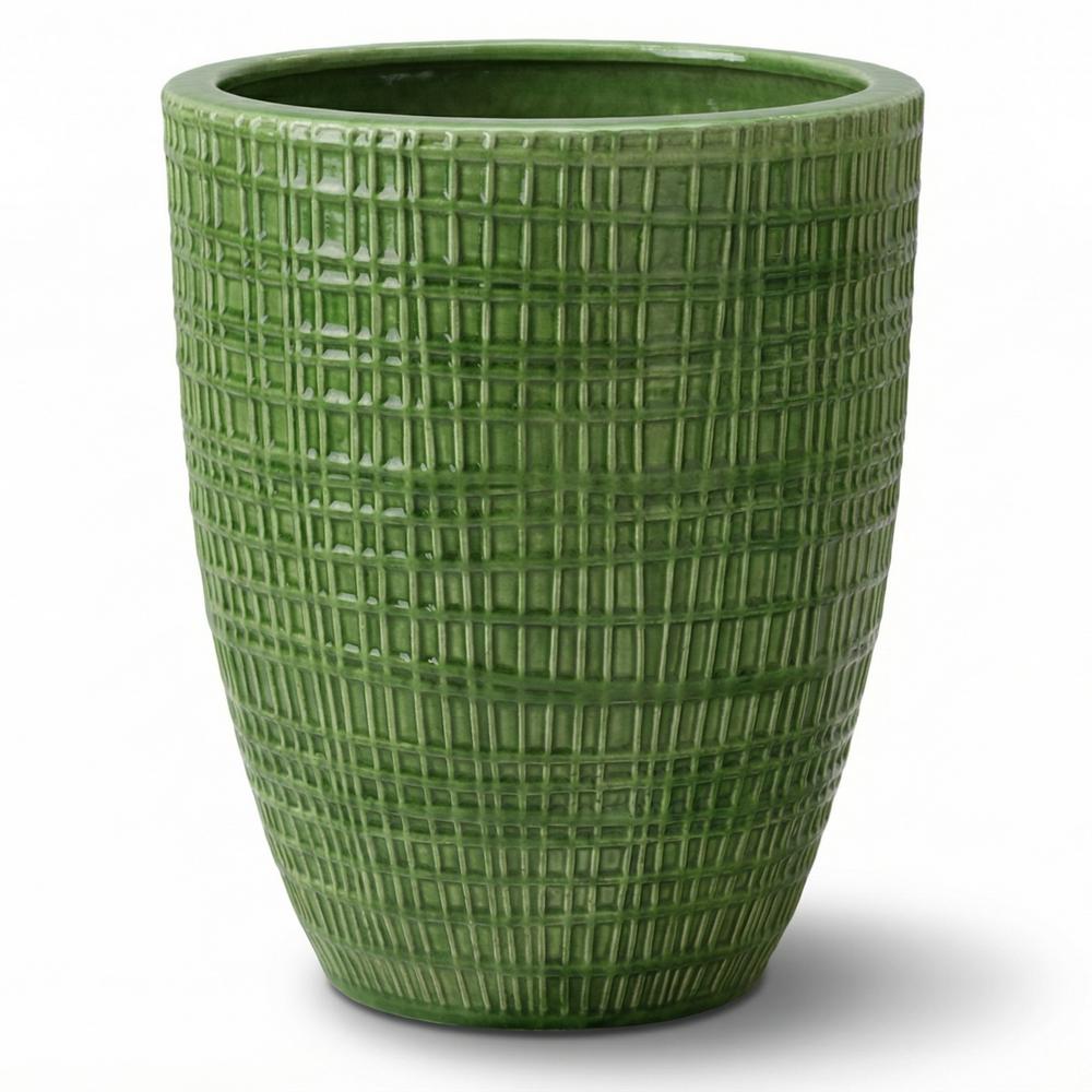 Doniczka ceramiczna Verne - Zielona - M (32 x 40cm)
