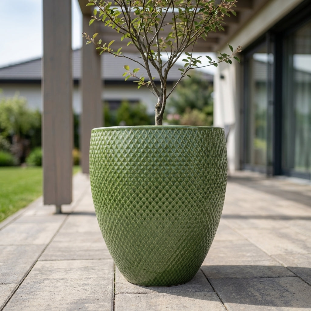 Keramicky květináč Signac - Jablkově zelená