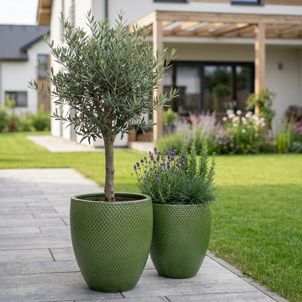 Keramicky květináč Signac - Jablkově zelená