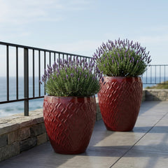 Doniczka ceramiczna Phenix - Imperial red