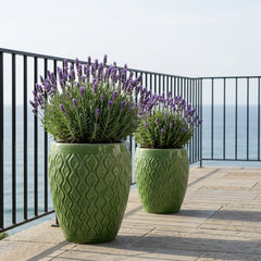 Doniczka ceramiczna Phenix - Jabłkowo-zielona