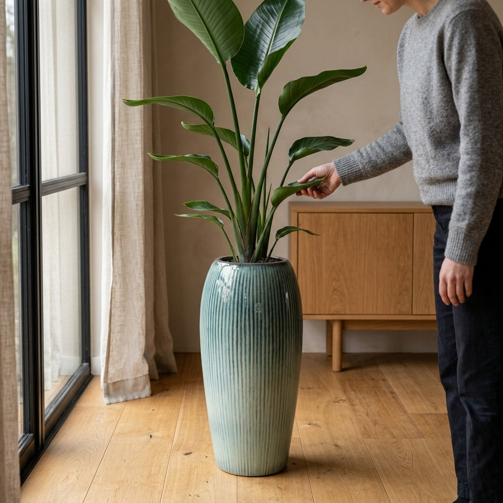 Keramický květináč Milano - Světle modrá