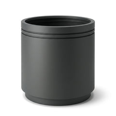 Velký pozinkovaný ocelový květináč INFINITY ROUND - Antracitová
