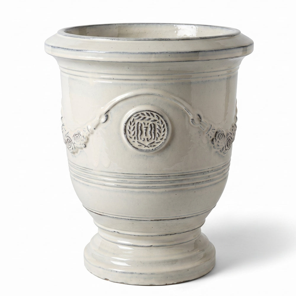 Ceramiczna donica RICHELIEU - Kremowa - XL (46 x 56 cm)