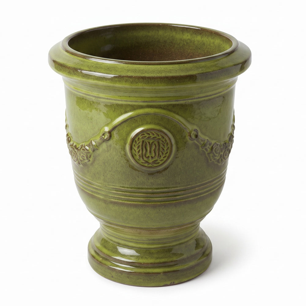 Ceramiczna donica RICHELIEU - Zieleń tropikalna - XL (46 x 56 cm)