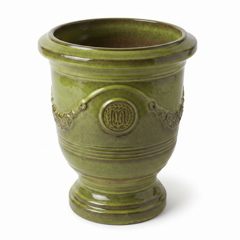 Ceramiczna donica RICHELIEU - Zieleń tropikalna - XXL (58 x 70 cm)
