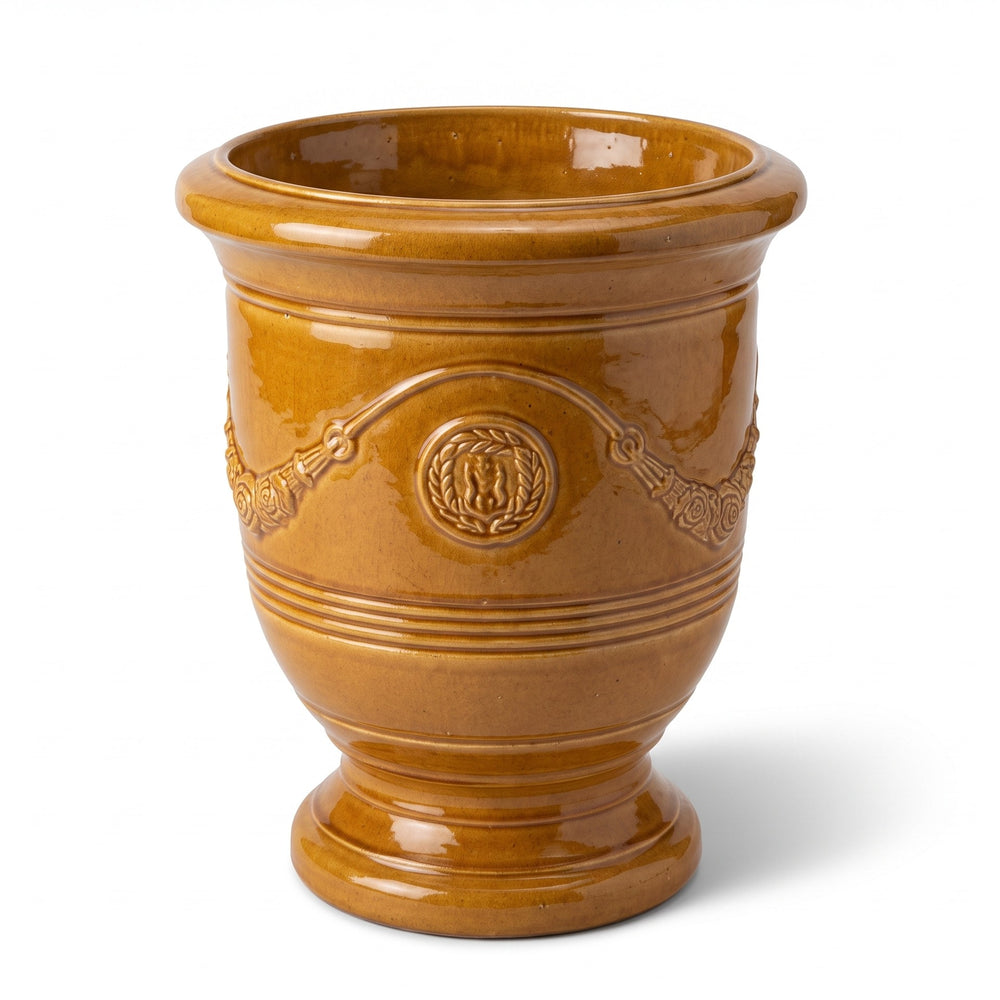 Ceramiczna donica RICHELIEU - Miodowa - XL (46 x 56 cm)