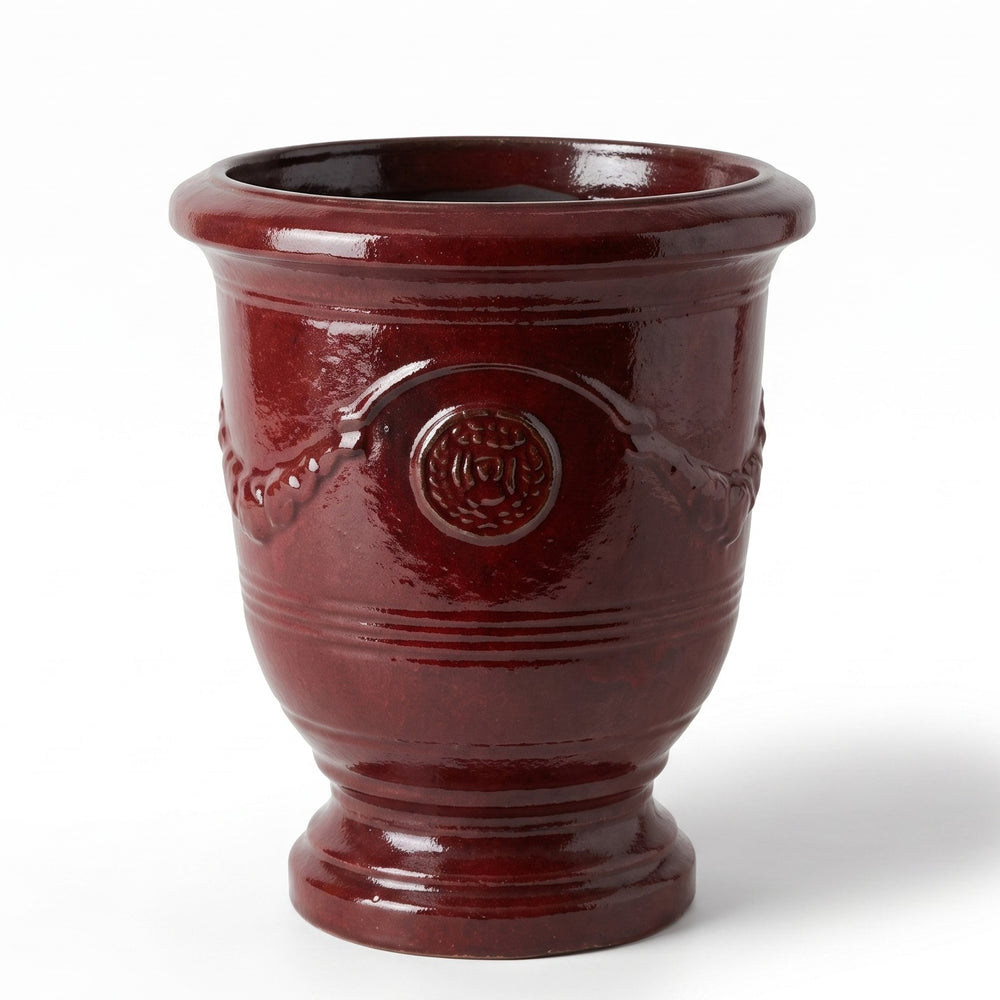 Ceramiczna donica RICHELIEU - Ceglasta czerwień - XL (46 x 56 cm)