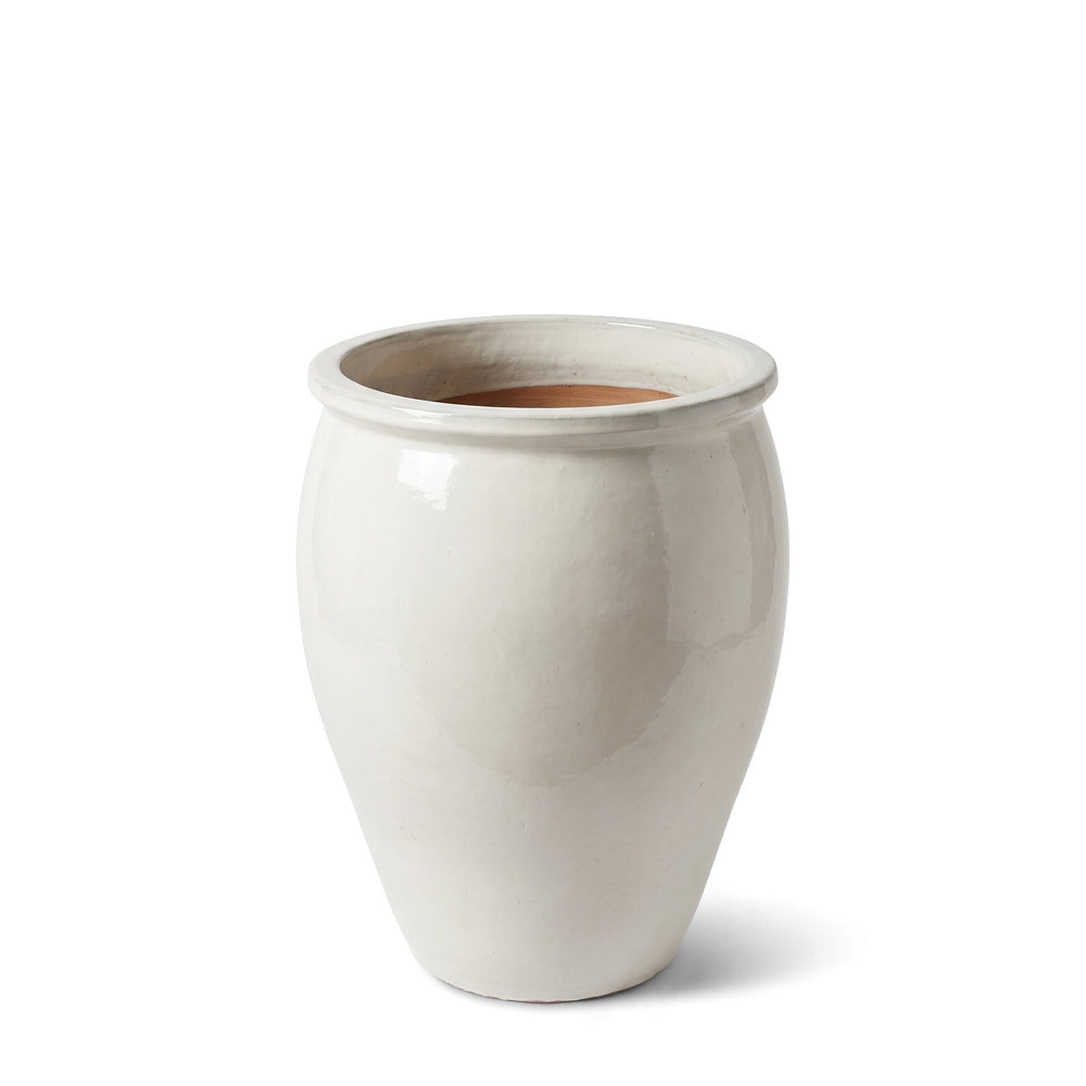 Doniczka ceramiczna BACCHUS - Kremowa - L (36 cm x 52 cm)