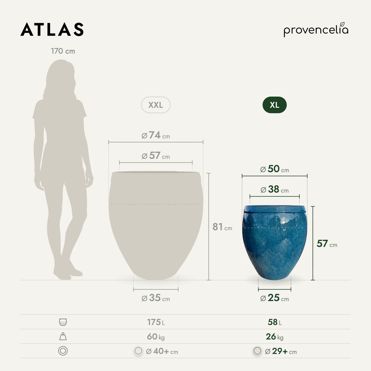 ATLAS XL – wymiary