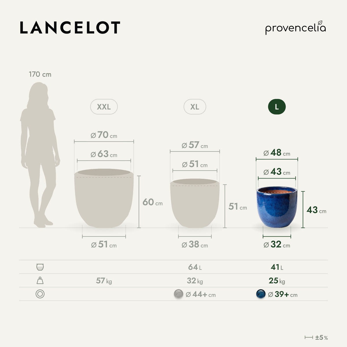 LANCELOT L – wymiary