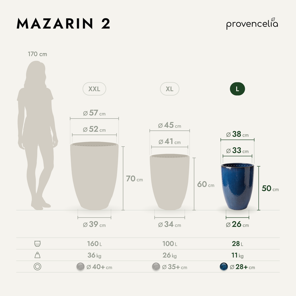 MAZARIN 2 L – wymiary