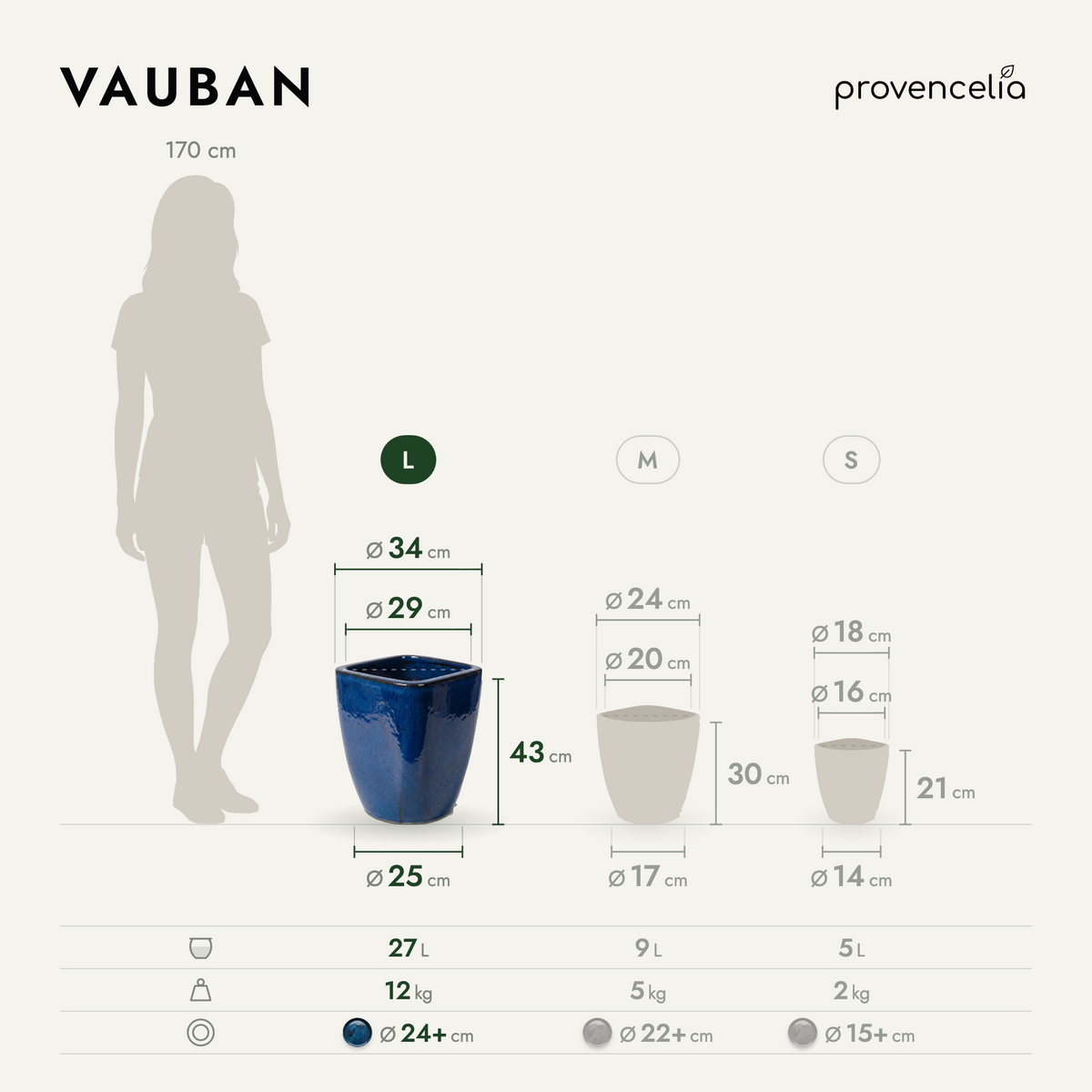 VAUBAN L – wymiary