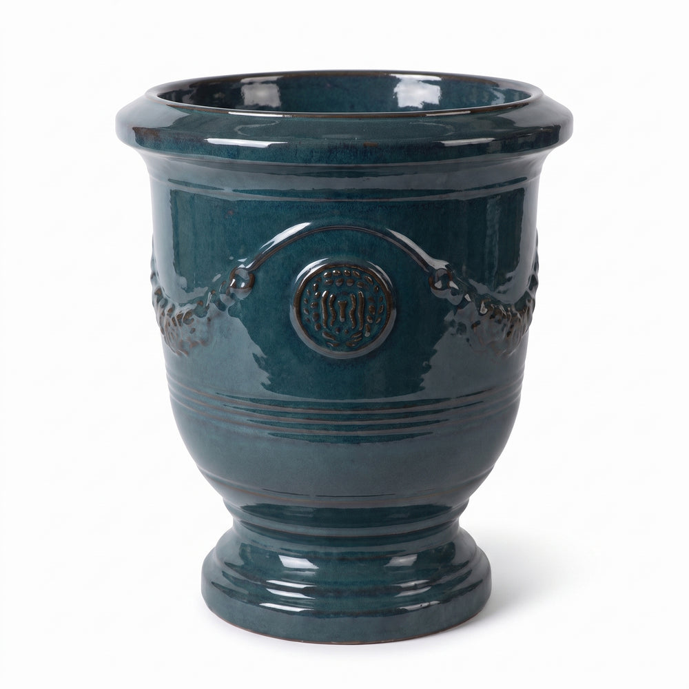 Ceramiczna donica RICHELIEU - Tropikalna laguna - XL (46 x 56 cm)
