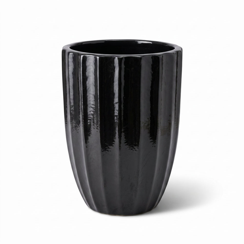 Doniczka ceramiczna Hugo – Czarna - XL: 44 x 59 cm