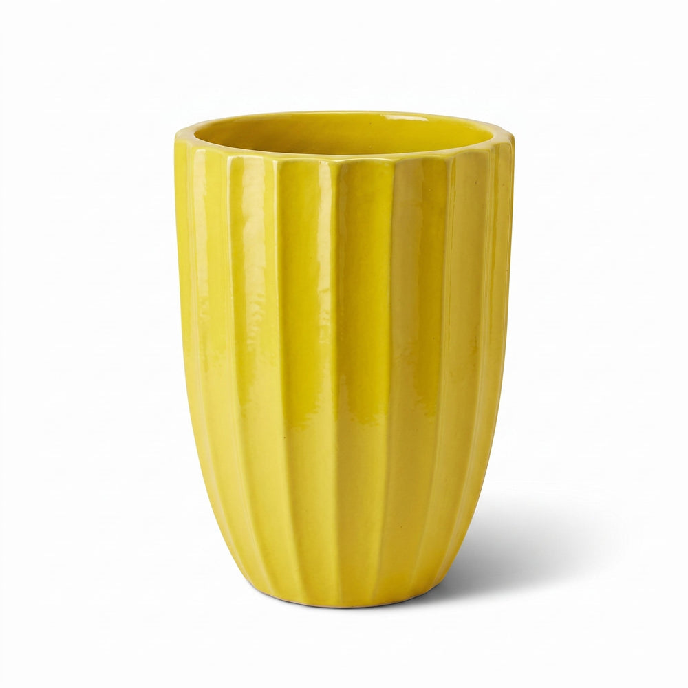 Doniczka ceramiczna Hugo – Żółta - XL: 44 x 59 cm