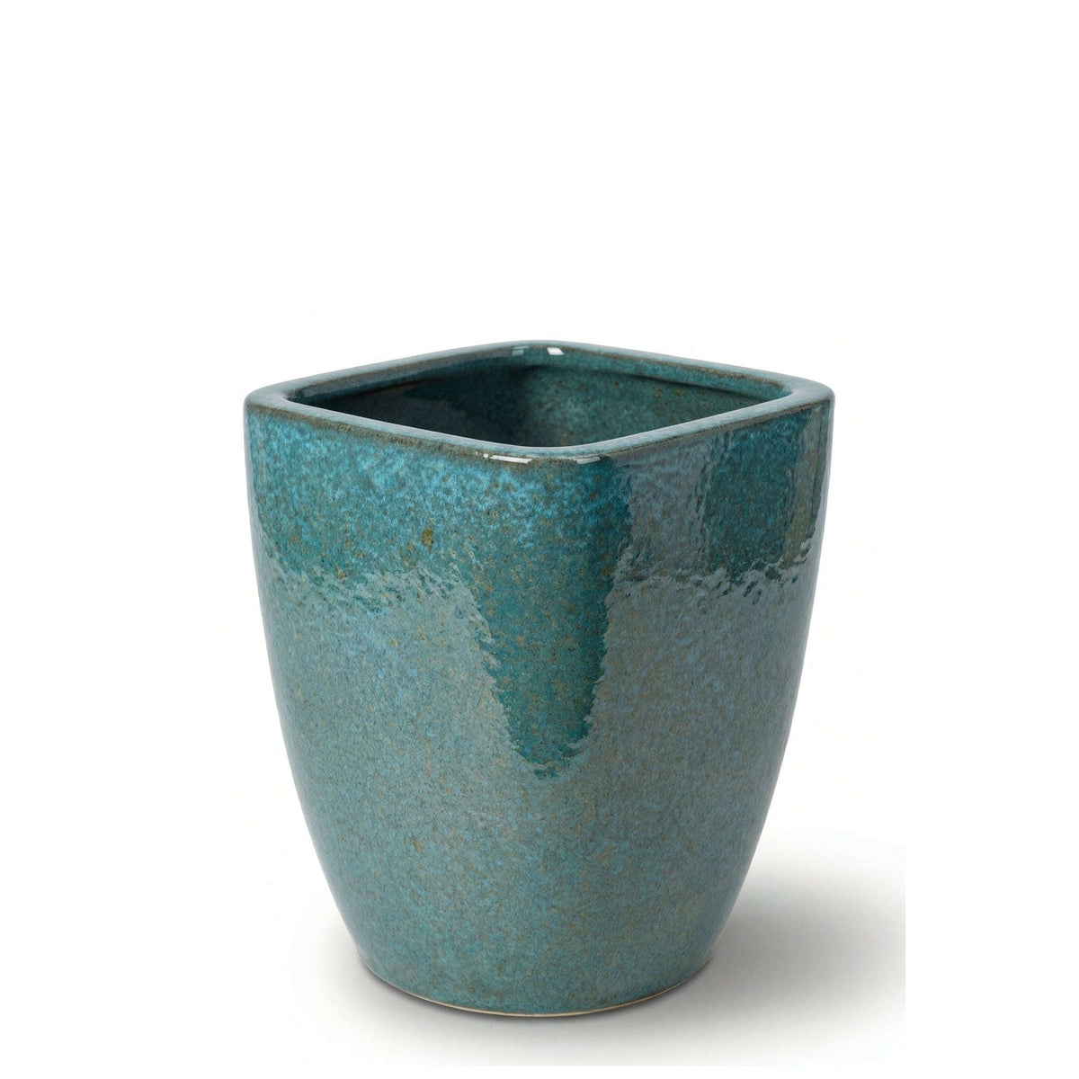 Doniczka ceramiczna VAUBAN – Stalowo-niebieska, M (24 x 30 cm)
